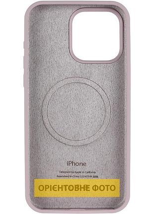 Чохол silicone case (aa) logo with magsafe для apple iphone 16 (6.1") сірий / lavender 3