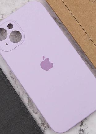 Чехол silicone case full camera protective (aa) для apple iphone 14 (6.1") сиреневый / lilac