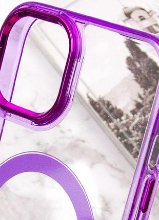 Чехол tpu iris with magsafe для apple iphone 12 pro max (6.7") фиолетовый 7