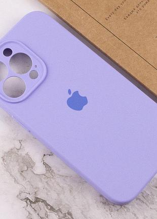 Чехол silicone case full camera protective (aa) для apple iphone 14 pro (6.1") сиреневый / dasheen
