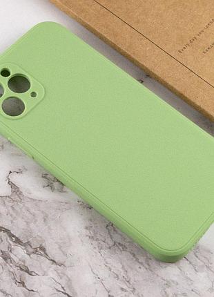 Силиконовый чехол candy full camera для apple iphone 11 pro max (6.5") фисташковый
