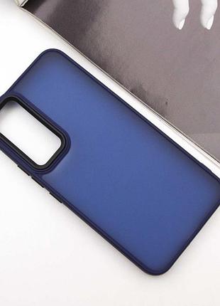 Чехол tpu+pc lyon frosted для samsung galaxy a55 navy blue