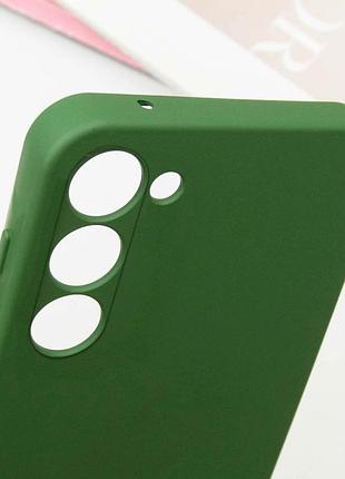 Чехол tpu getman liquid silk full camera для samsung galaxy s23 зеленый / dark green