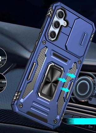 Ударопрочный чехол camshield army ring для samsung galaxy a35 / a55 синий / navy