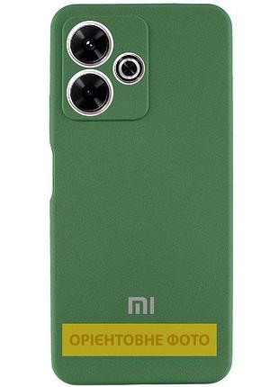 Чехол silicone cover lakshmi full camera (aa) with logo для xiaomi redmi note 13 4g зеленый / dark green