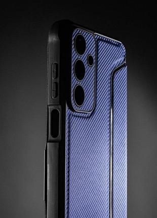 Кожаный чехол-книжка getman razor (pu) для samsung galaxy a25 5g blue