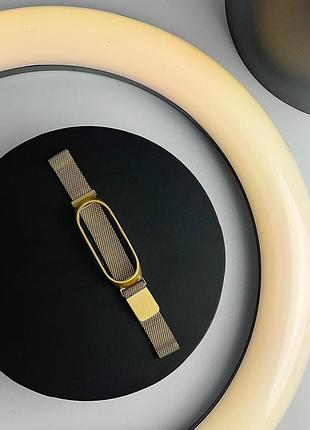 Ремешок milanese loop design для xiaomi mi band 8 / band 9 (china) / 10 gold