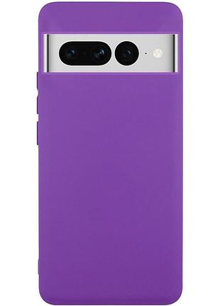 Чехол tpu getman liquid silk для google pixel 7 pro фиолетовый / purple