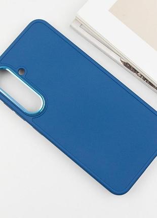 Tpu чохол bonbon metal style для samsung galaxy s23 синій / denim blue