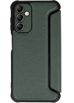 Кожаный чехол-книжка getman razor (pu) для samsung galaxy a36 5g / a56 5g green
