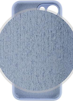 Чехол silicone case full camera protective (aa) для apple iphone 14 (6.1") голубой / lilac blue 4