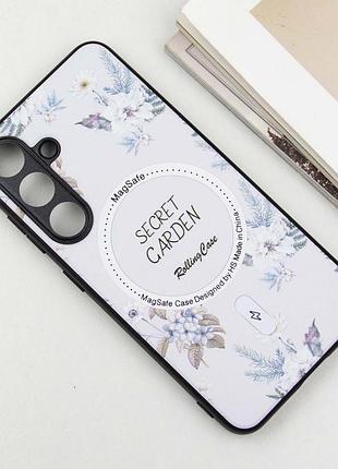 Tpu+pc чехол secret garden with magfit для samsung galaxy s23 fe white