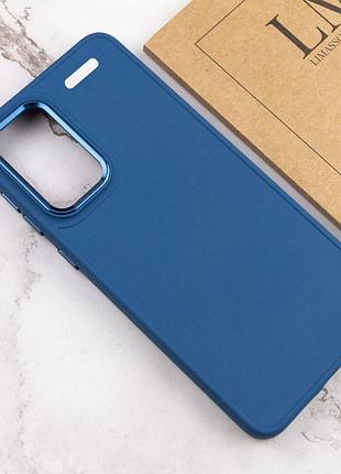 Tpu чехол bonbon metal style для xiaomi redmi note 13 pro+ синий / denim blue