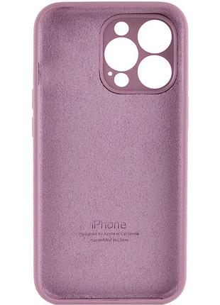 Чехол silicone case full camera protective (aa) для apple iphone 13 pro (6.1") лиловый / lilac pride 2