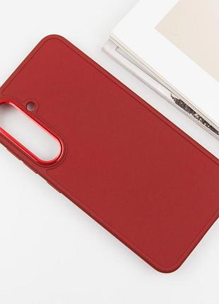 Tpu чохол bonbon metal style для samsung galaxy s23+ червоний / red