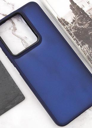 Чехол tpu+pc lyon frosted для infinix hot 40i / spark go 2024 / spark 20 navy blue