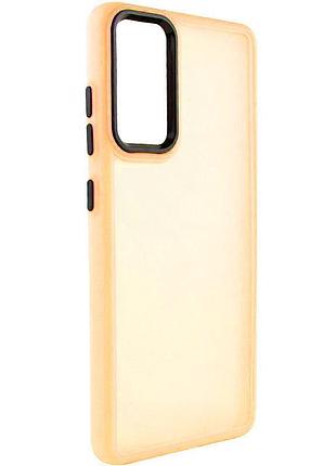 Чехол tpu+pc lyon frosted для motorola moto g22 orange