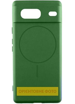 Чохол silicone cover lakshmi full camera (aa) with magfit для google pixel 9a зелений / dark green