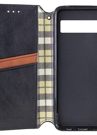 Кожаный чехол-книжка getman cubic (pu) для google pixel 6a черный