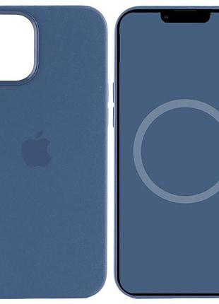 Чохол silicone case (aaa) with magsafe and animation для apple iphone 15 pro max (6.7") синій / winter blue