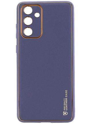Шкіряний чохол xshield для samsung galaxy a05s сірий / lavender gray