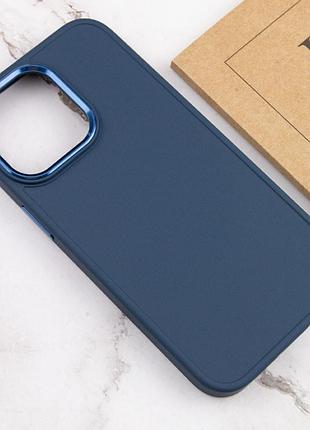 Tpu чохол bonbon metal style для apple iphone 13 pro (6.1") синій / denim blue