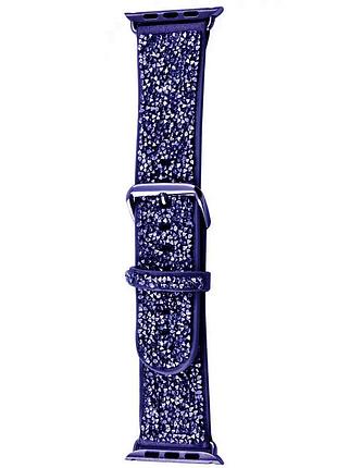 Ремешок bling world rock diamond для apple watch 38/40/41/42mm(ser.10) синий