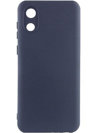 Чехол silicone cover lakshmi full camera (a) для samsung galaxy a03 core синий / midnight blue