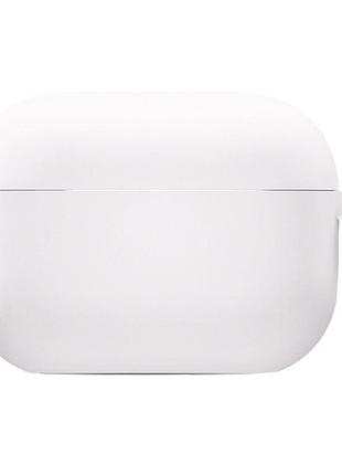Силиконовый футляр с микрофиброй для наушников airpods pro 2 / pro белый / white