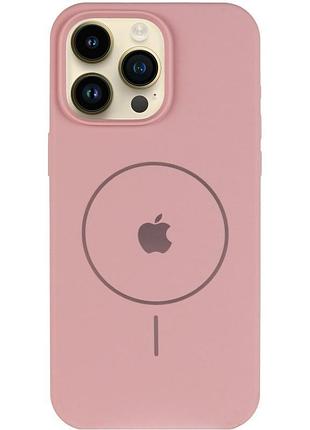 Чехол silicone case full protective(aa) v2 with magsafe для apple iphone 11 pro max (6.5") розовый / pink sand 3