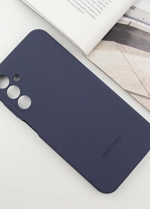 Чехол silicone cover lakshmi full camera (aaa) with logo для samsung galaxy a15 4g/5g / m15 5g темно-синий