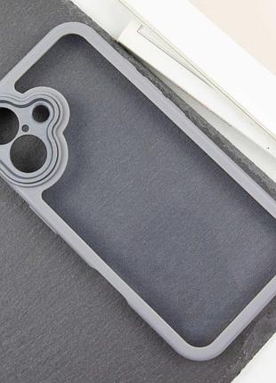Tpu чохол transparent + colour 1,5mm для apple iphone 16 (6.1") grey