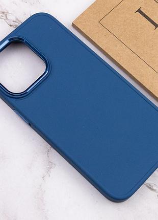 Tpu чохол bonbon metal style для apple iphone 13 pro (6.1") синій / cosmos blue