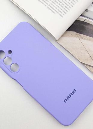 Чехол silicone cover lakshmi full camera (aaa) with logo для samsung galaxy a15 4g/5g / m15 5g сиреневый