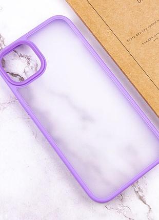 Tpu+pc чохол metal buttons для apple iphone 15 plus (6.7") бузковий