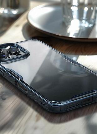 Tpu чехол nillkin nature pro series для apple iphone 16 pro (6.3") синий (прозрачный)