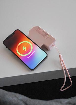 Портативное зу power bank wiwu wi-w016+selfie stick с бзу 4500 mah pink