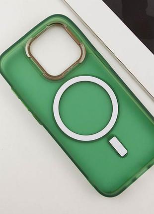 Чехол tpu+pc lily with magsafe для apple iphone 12 pro / 12 (6.1") army green