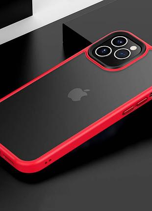 Tpu+pc чехол metal buttons для apple iphone 11 pro (5.8") красный