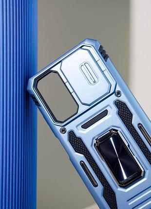 Ударопрочный чехол camshield army ring для samsung galaxy a14 4g/5g голубой / light blue