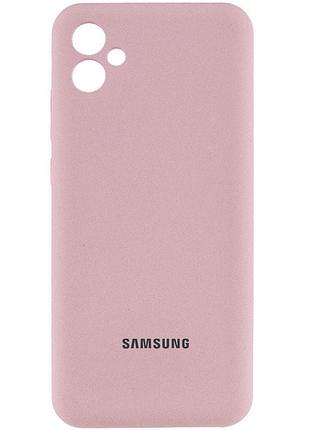Чехол silicone cover lakshmi full camera (aa) with logo для samsung galaxy a06 розовый / pink sand