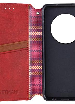 Кожаный чехол-книжка getman cubic (pu) для xiaomi redmi a3 красный