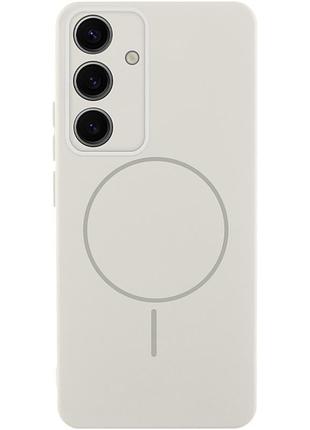 Чехол silicone cover lakshmi full camera (aa) with magfit для samsung galaxy s23 fe белый / white