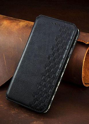Кожаный чехол-книжка getman cubic (pu) для xiaomi 13 lite черный