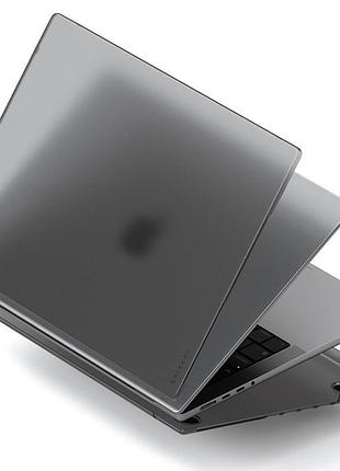 Чохол-накладка clear shell для apple macbook pro 14.2" (a2442/a2779/a2918/a2992/a3112/a3185/a3401) сірий