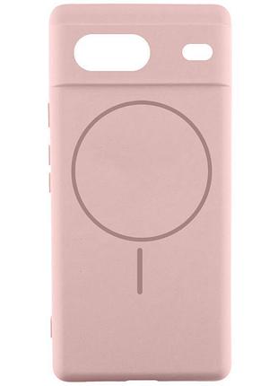 Чохол silicone cover lakshmi full camera (aa) with magfit для google pixel 8 рожевий / pink sand