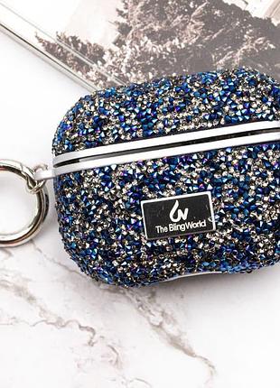 Tpu чехол bling world rock diamond для наушников airpods 3 синий