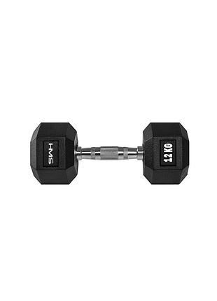 Гантель шестигранна hms hex pro, 12 кг
