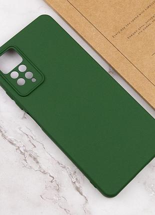 Чехол tpu getman liquid silk full camera для xiaomi redmi note 11 pro 4g/5g / 12 pro 4g зеленый / dark green