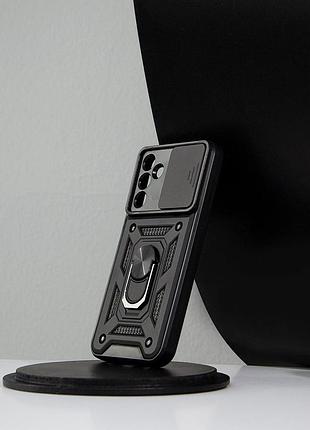 Ударостійкий чохол camshield army ring для samsung galaxy s23 fe чорний / black